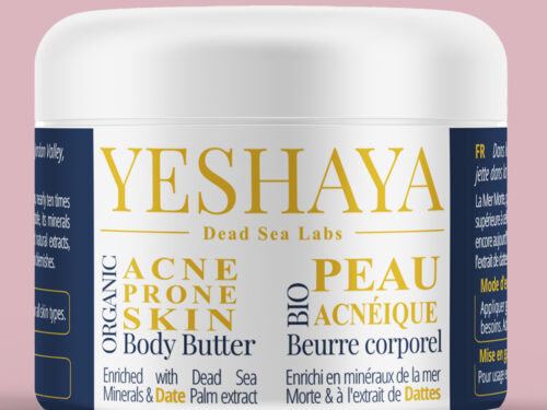 Peau acnéique – Beurre organique aux minéraux de la Mer Morte.