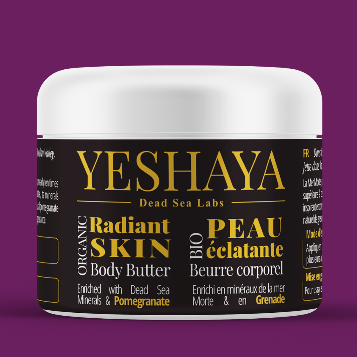 Radiant skin – Organic butter with Dead Sea minerals and pomegranate extract