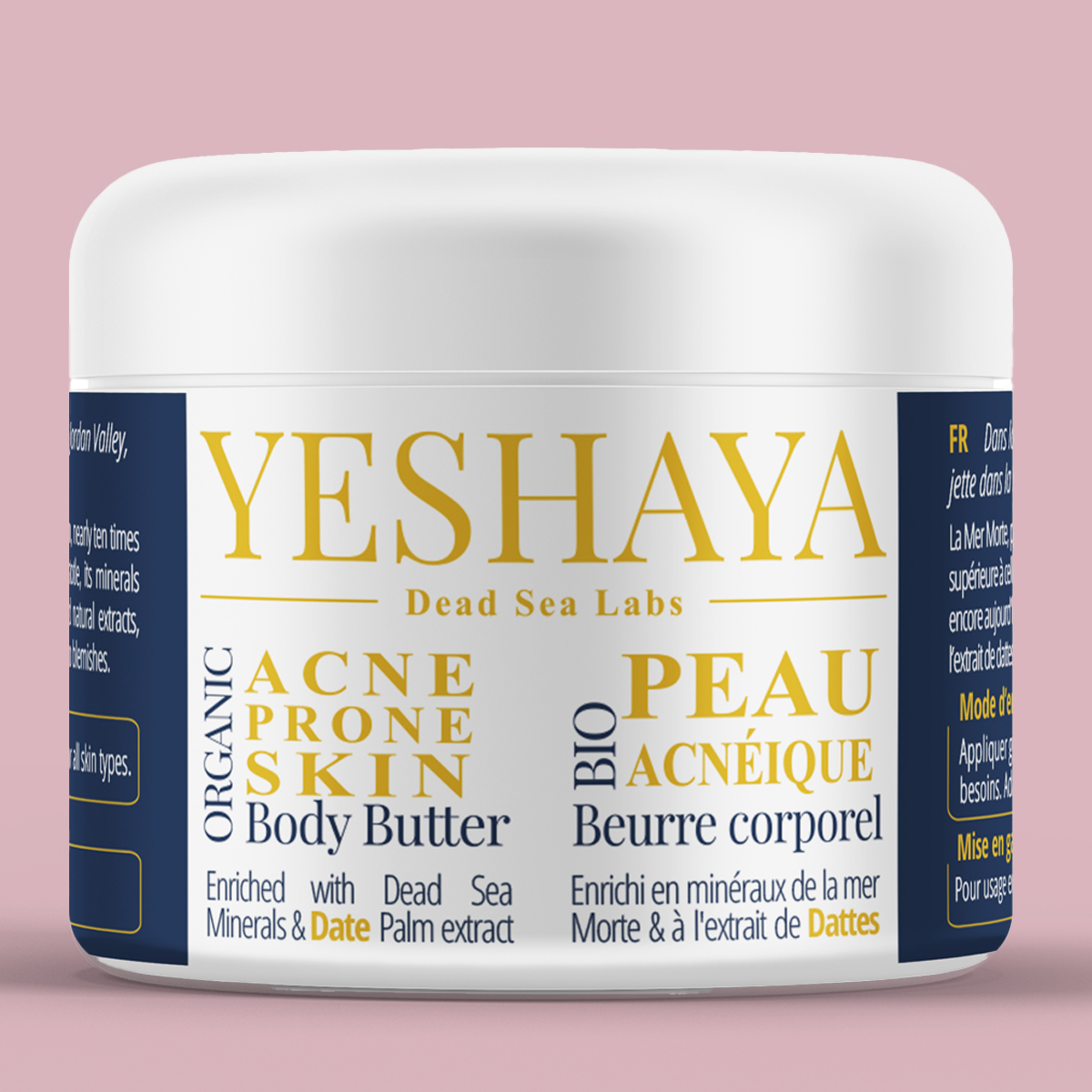 Acne-prone skin – Organic butter with Dead Sea minerals.